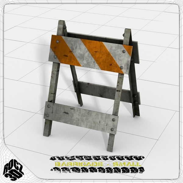 barricade barrier 3d model - Rocz3D Small Barricade by Rocz3D
