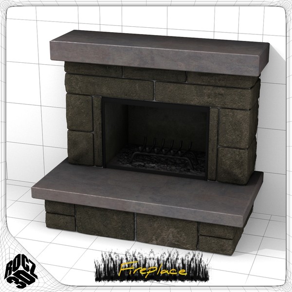 3ds max fireplace - Rocz3D Fireplace by Rocz3D