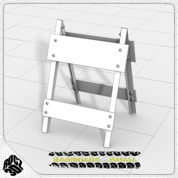 barricade barrier 3d model - Rocz3D Small Barricade by Rocz3D