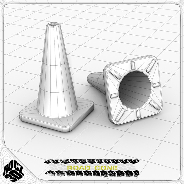 3d model road cone - Rocz3D Road Cone... by Rocz3D