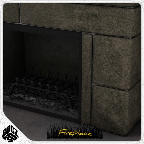 3ds max fireplace - Rocz3D Fireplace by Rocz3D