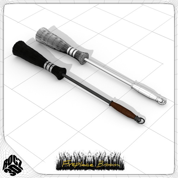 fireplace broom 3d model - Rocz3D Fireplace Broom by Rocz3D