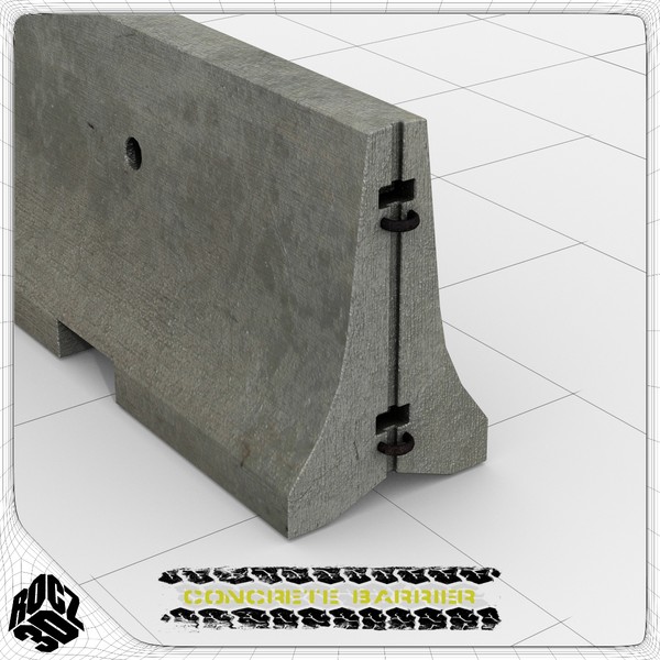 maya concrete barrier - Rocz3D Concrete Barrier by Rocz3D