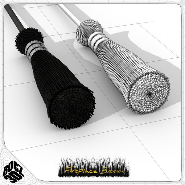 fireplace broom 3d model - Rocz3D Fireplace Broom by Rocz3D