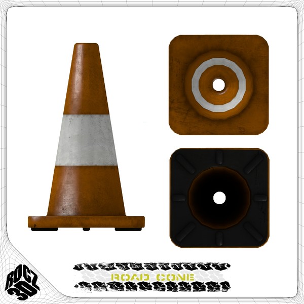 3d model road cone - Rocz3D Road Cone... by Rocz3D