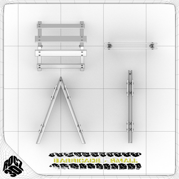 barricade barrier 3d model - Rocz3D Small Barricade by Rocz3D