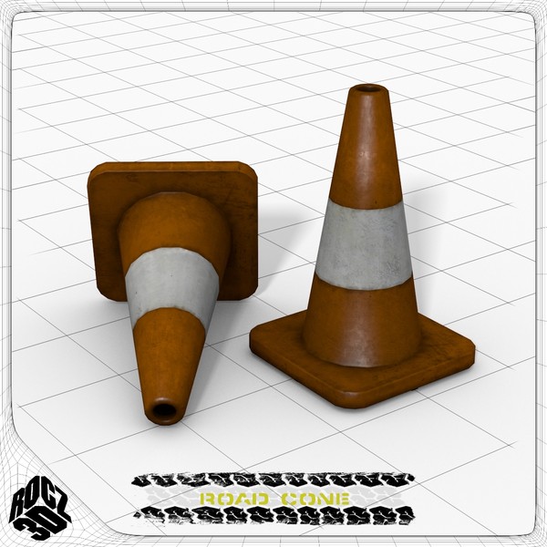 3d model road cone - Rocz3D Road Cone... by Rocz3D