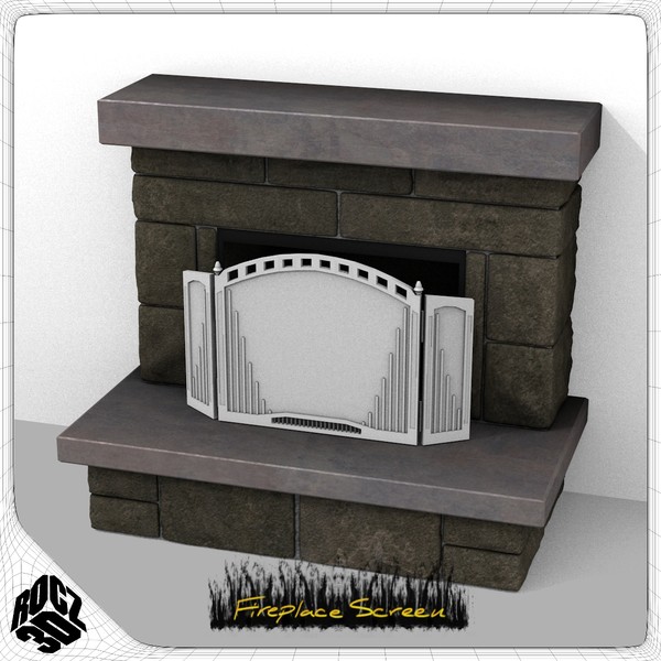free 3ds mode fireplace screen - Rocz3D Fireplace Screen by Rocz3D