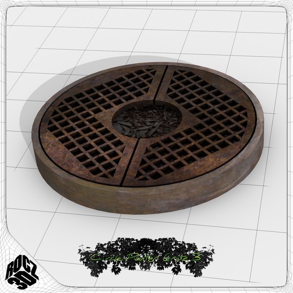 tree planter grate 3 3d obj - Tree Planter Grate Circle 3 by Rocz3D