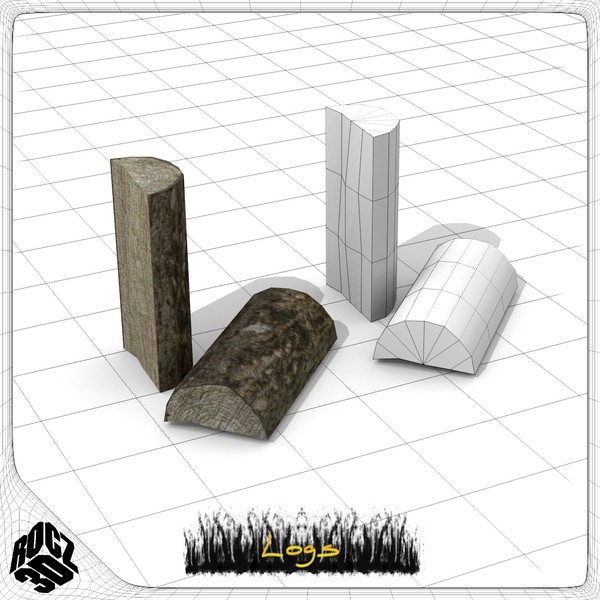 free log 3d model - Rocz3D Logs by Rocz3D