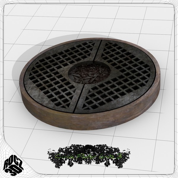 tree planter grate 3 3d obj - Tree Planter Grate Circle 3 by Rocz3D