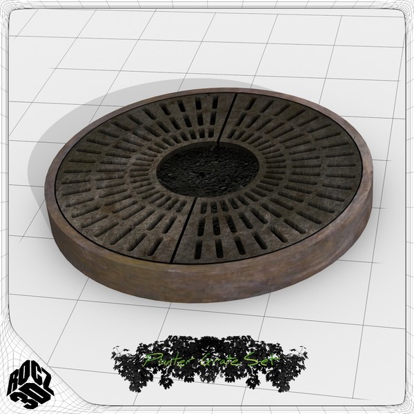 3d model tree planter grate set - Tree Planter Grate Set by Rocz3D
