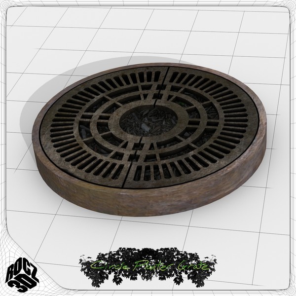 3d model tree planter grate - Tree Planter Grate Circle 1... by Rocz3D