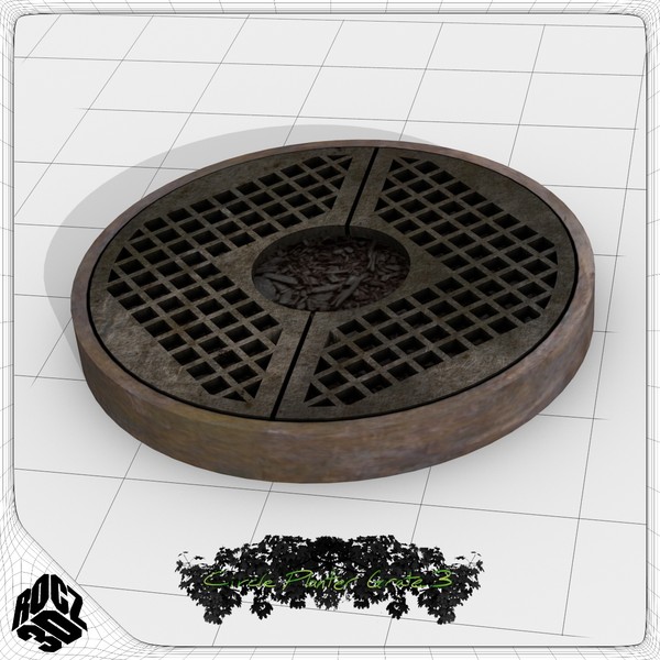 tree planter grate 3 3d obj - Tree Planter Grate Circle 3 by Rocz3D