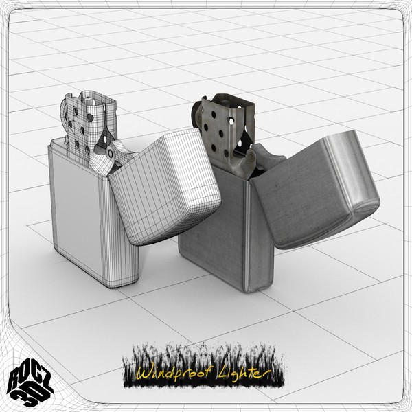 windproof lighter 3d model - Rocz3D Windproof Lighter by Rocz3D
