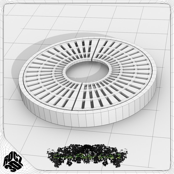 3d model tree planter grate - Tree Planter Grate Circle 2 by Rocz3D