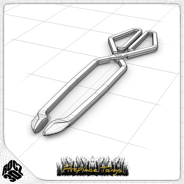 fireplace tongs obj - Rocz3D Fireplace Tongs by Rocz3D
