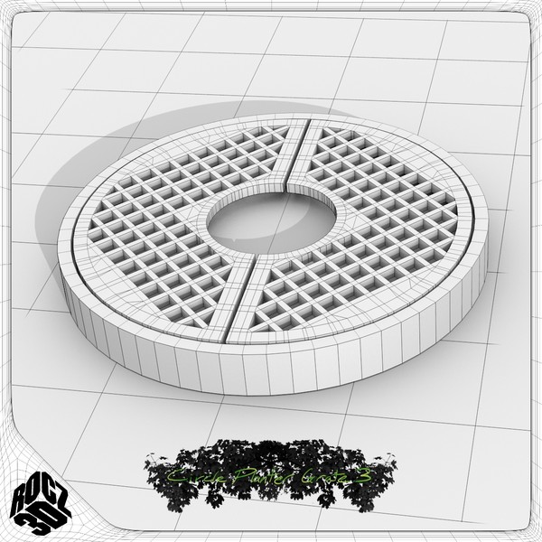 tree planter grate 3 3d obj - Tree Planter Grate Circle 3 by Rocz3D