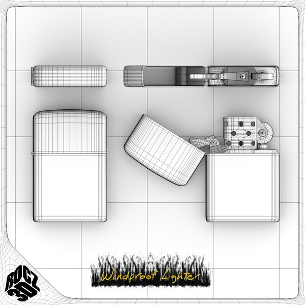 windproof lighter 3d model - Rocz3D Windproof Lighter by Rocz3D