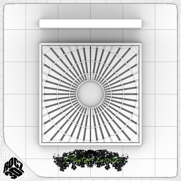 3d tree planter grate model - Tree Planter Grate Square 1 by Rocz3D