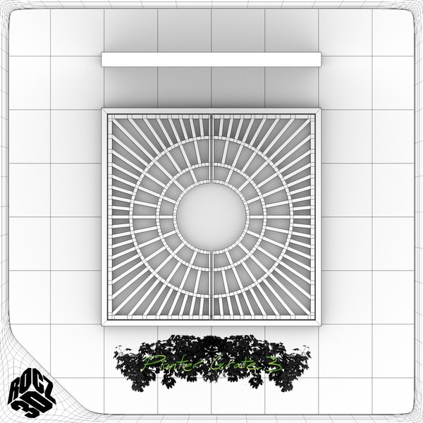 tree planter grate 3 obj - Tree Planter Grate Square 3 by Rocz3D
