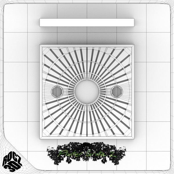 tree planter grate 3d model - Tree Planter Grate Square 2 by Rocz3D