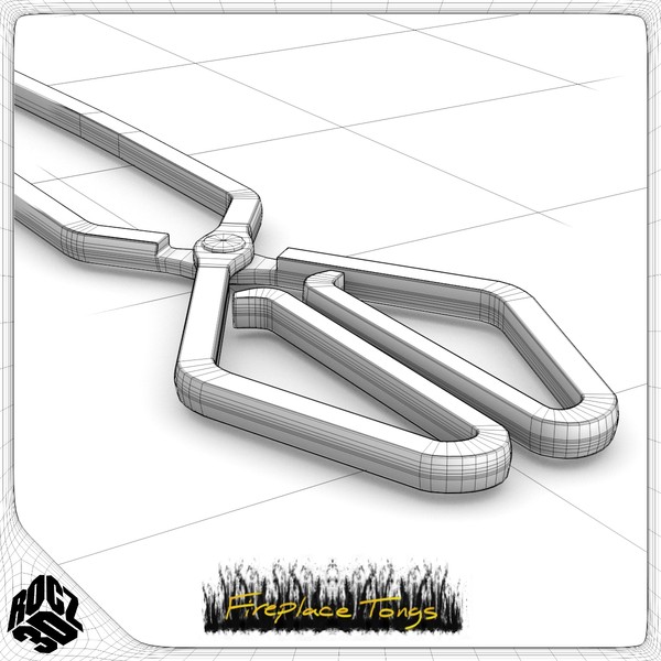 fireplace tongs obj - Rocz3D Fireplace Tongs by Rocz3D