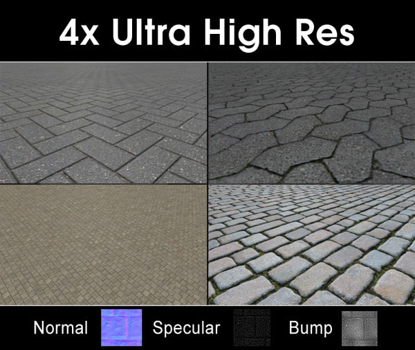 Pavers Pack 001 - Hi Res Set