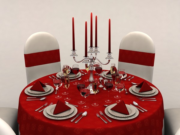 3d model dinner table - Dinner Table by 3dKiosco