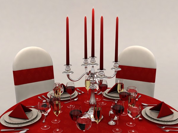 3d model dinner table - Dinner Table by 3dKiosco