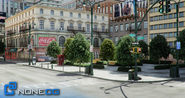 new york 4 blocks 3d model - NYC - 4 Blocks - 31 Buildings... by NONECG