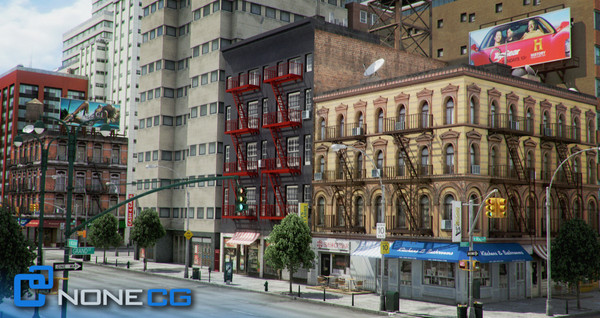new york 4 blocks 3d model - NYC - 4 Blocks - 31 Buildings... by NONECG