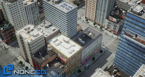 new york 4 blocks 3d model - NYC - 4 Blocks - 31 Buildings... by NONECG