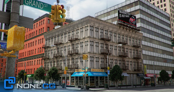new york 4 blocks 3d model - NYC - 4 Blocks - 31 Buildings... by NONECG