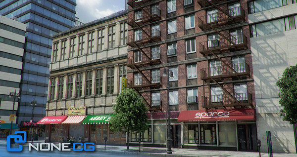 new york 4 blocks 3d model - NYC - 4 Blocks - 31 Buildings... by NONECG