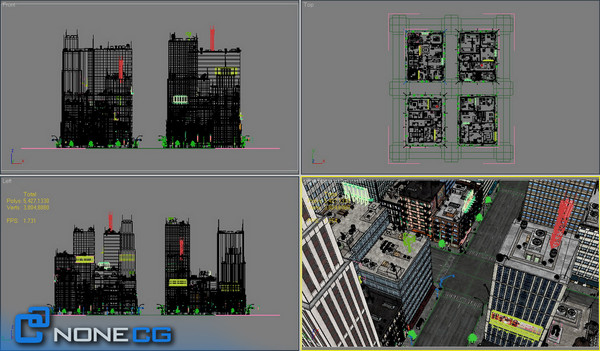3d new york city 4 - NYC - 4 Blocks - 37 Buildings... by NONECG