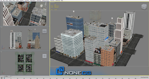 3d new york city 4 - NYC - 4 Blocks - 37 Buildings... by NONECG