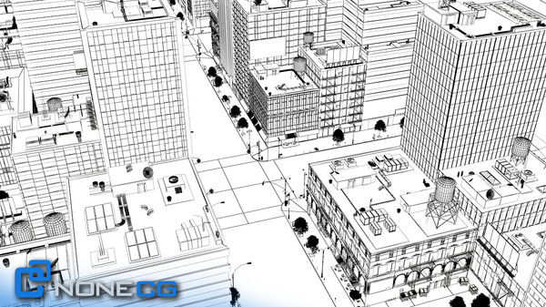 3d new york 8 blocks model - NYC - 8 Blocks - 68 Buildings... by NONECG