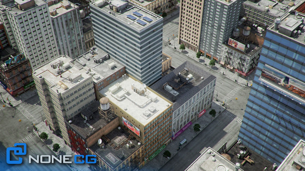 3d new york 8 blocks model - NYC - 8 Blocks - 68 Buildings... by NONECG