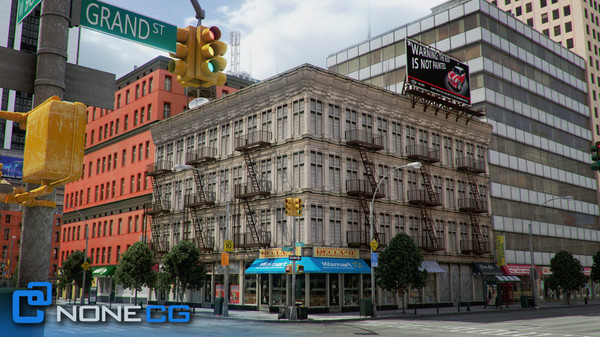 3d new york 8 blocks model - NYC - 8 Blocks - 68 Buildings... by NONECG