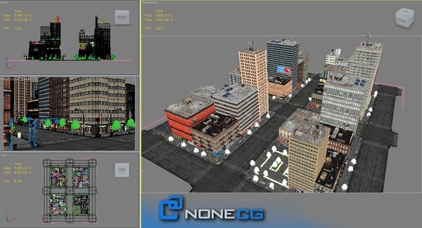 3d new york 8 blocks model - NYC - 8 Blocks - 68 Buildings... by NONECG