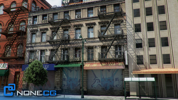 3d new york 8 blocks model - NYC - 8 Blocks - 68 Buildings... by NONECG