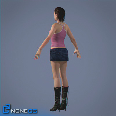 3d realistic female model - Adult Female Angie... by NONECG