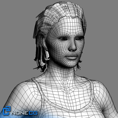3d realistic female model - Adult Female Angie... by NONECG