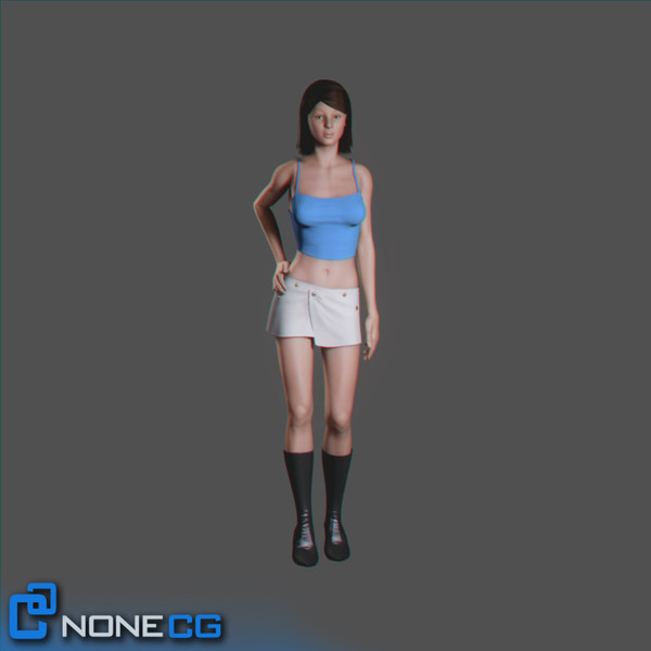 realistic female 3d model - Anatomy Woman Jessy Rigged by NONECG