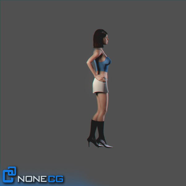 realistic female 3d model - Anatomy Woman Jessy Rigged by NONECG