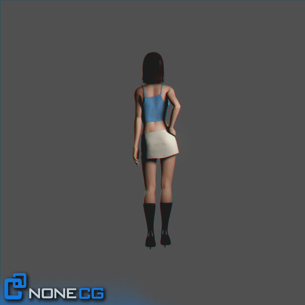 realistic female 3d model - Anatomy Woman Jessy Rigged by NONECG