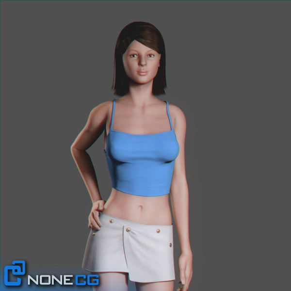 realistic female 3d model - Anatomy Woman Jessy Rigged by NONECG