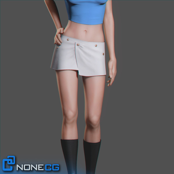 realistic female 3d model - Anatomy Woman Jessy Rigged by NONECG