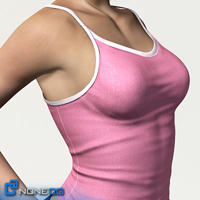 free realistic female girl head 3d model - Anatomy Girl Angie Rigged by NONECG